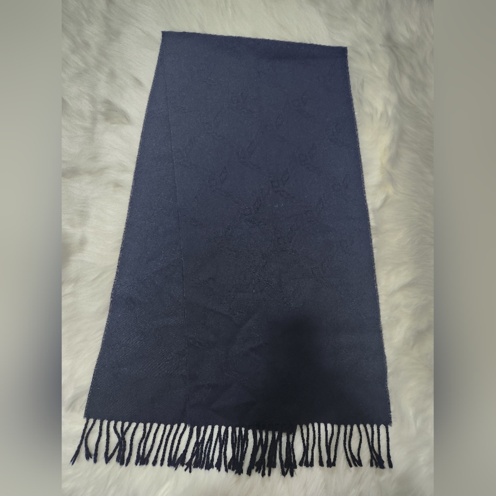 Fendi dark blue wool scarf